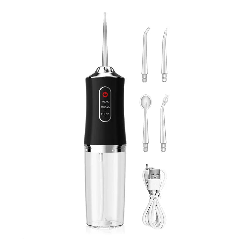 Water Dental Flosser Teeth Picks - 4 Jets 3 Modes Portable Cordless Water Flosser for Teeth Cleaner, IPX7 Waterproof Oral Irriga